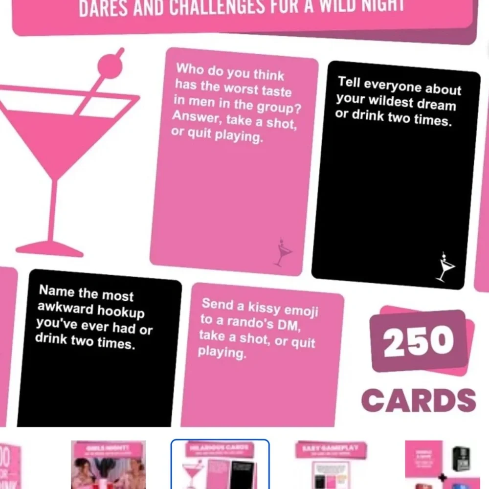 Pink 'Do or Drink' Girls Night Game - Picture 4 of 5